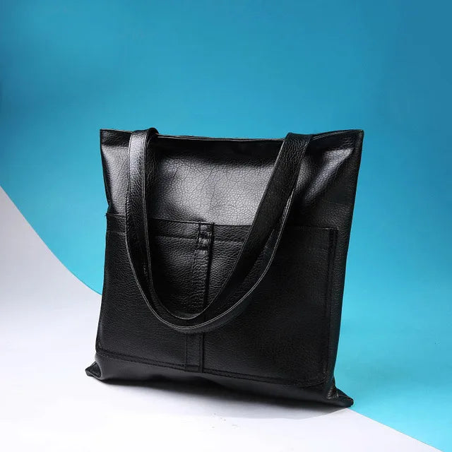Women's PU Leather Shoulder Bag Large Capacity Tote