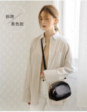 Women's Leather Clutch Bag Patchwork Crossbody Messenger Shoulder Bag