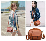 Women's Leather Clutch Bag Patchwork Crossbody Messenger Shoulder Bag