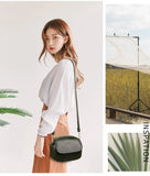 Women's Leather Clutch Bag Patchwork Crossbody Messenger Shoulder Bag