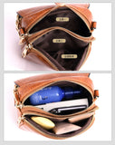 Women's Leather Clutch Bag Patchwork Crossbody Messenger Shoulder Bag