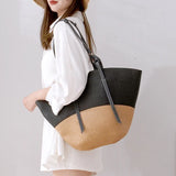 Women's Straw Shoulder Bag Shopper Knitting Beach Summer Handbags