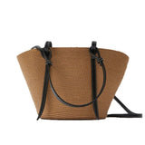 Women's Straw Shoulder Bag Shopper Knitting Beach Summer Handbags