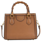 Women's Bamboo Handbags Top Leather Shoulder Bags Messenger Bag