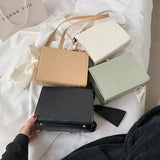 Vintage Shoulder Bag Small Square Box Messenger Bag