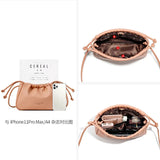 Solid Ins Ladies Messenger Bag Armpit Pleated Cloud Handbag