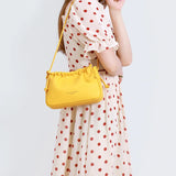 Solid Ins Ladies Messenger Bag Armpit Pleated Cloud Handbag