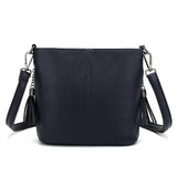 Leather messenger bag for women, crossbody shoulder bag