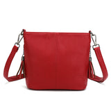 Leather messenger bag for women, crossbody shoulder bag