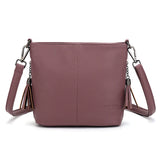 Leather messenger bag for women, crossbody shoulder bag