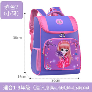 Princess Cartoon Kids Backpack Girls School Bags Orthopedic Schoolbag