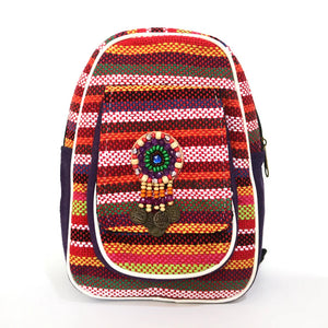 Women Ethnic Embroidery Canvas Backpack Large Capacity Travel Bags
