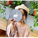 Chinese Style Ribbit Floral Embroidery Cross-Body Pack Women