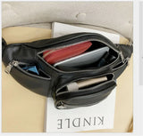 Stylish PU Waist Bag Chain Fanny Pack Travel Belt Purse Shoulder Bags Tote