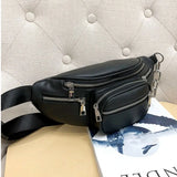 Stylish PU Waist Bag Chain Fanny Pack Travel Belt Purse Shoulder Bags Tote