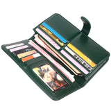 Oil Wax Leather Long Wallet Large Capacity Lightweight