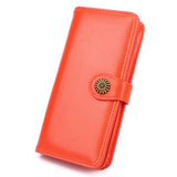 Oil Wax Leather Long Wallet Large Capacity Lightweight