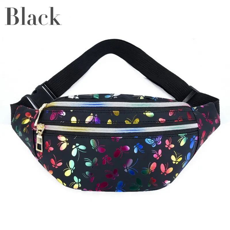 Colorful Waist Bag Women Fanny Pack Travel Kids Bum Bag Mobile Phone Pouch