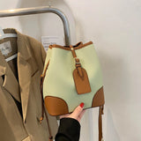 Soft PU Bucket Bag Shoulder Handbag