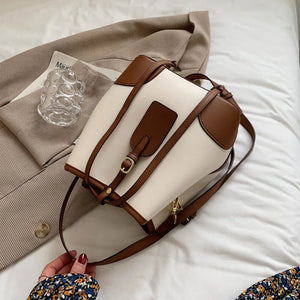 Soft PU Bucket Bag Shoulder Handbag