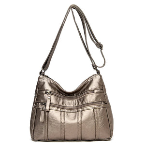 Retro Soft Leather Ladies Shoulder Packet Handbag