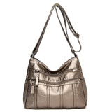 Retro Soft Leather Ladies Shoulder Packet Handbag