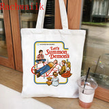 Satan Shopping Bag Graphic Tote Harajuku Shopper Bag Women