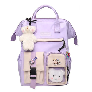 Multifunctional School Bag Backpack for Women Teenage Girl