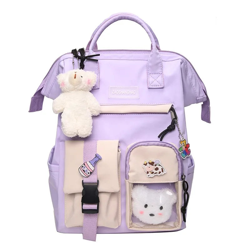 Multifunctional School Bag Backpack for Women Teenage Girl