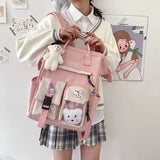 Multifunctional School Bag Backpack for Women Teenage Girl
