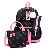 Girl's School Bag Backpack Set - Print Casual Female Bag