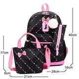 Girl's School Bag Backpack Set - Print Casual Female Bag