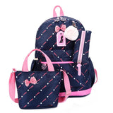 Girl's School Bag Backpack Set - Print Casual Female Bag