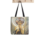 Mucha Printed Tote Bag Women Harajuku Shopper Funny Handbag