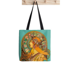 Mucha Printed Tote Bag Women Harajuku Shopper Funny Handbag