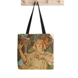 Mucha Printed Tote Bag Women Harajuku Shopper Funny Handbag