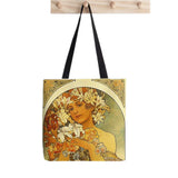 Mucha Printed Tote Bag Women Harajuku Shopper Funny Handbag