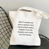 Feminism Printed Tote Bag Harajuku Shopper Handbag Girl Shoulder Shopping Bag