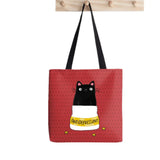 Harajuku Shopper Fox Tote Bag Women Canvas Handbag
