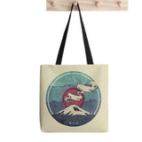 Harajuku Shopper Fox Tote Bag Women Canvas Handbag