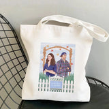 Luke's Printed Tote Bag Harajuku Shopper Handbag Canvas Shoulder Bag