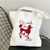 Luke's Printed Tote Bag Harajuku Shopper Handbag Canvas Shoulder Bag
