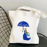 Luke's Printed Tote Bag Harajuku Shopper Handbag Canvas Shoulder Bag