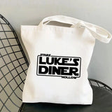 Luke's Printed Tote Bag Harajuku Shopper Handbag Canvas Shoulder Bag