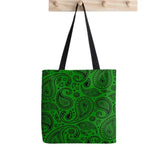 Green Bandana Pattern Print Tote Bag Women Harajuku Shopper Handbag