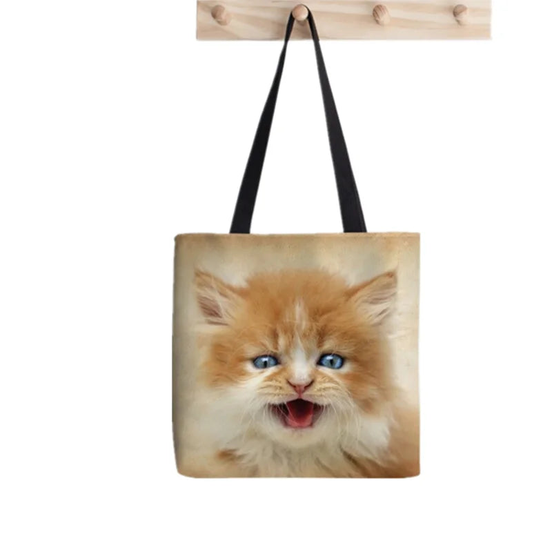 Klimt Kiss Tote Bag Harajuku Shopper Handbag Canvas Lady Shoulder Bag