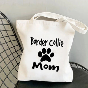 Border Collie Printed Tote Bag Harajuku Shopper Handbag