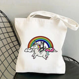 Border Collie Printed Tote Bag Harajuku Shopper Handbag