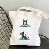 Border Collie Printed Tote Bag Harajuku Shopper Handbag