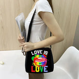 Rainbow Flag Printed Tote Bag Harajuku Shopper Handbag Lady Canvas Bag